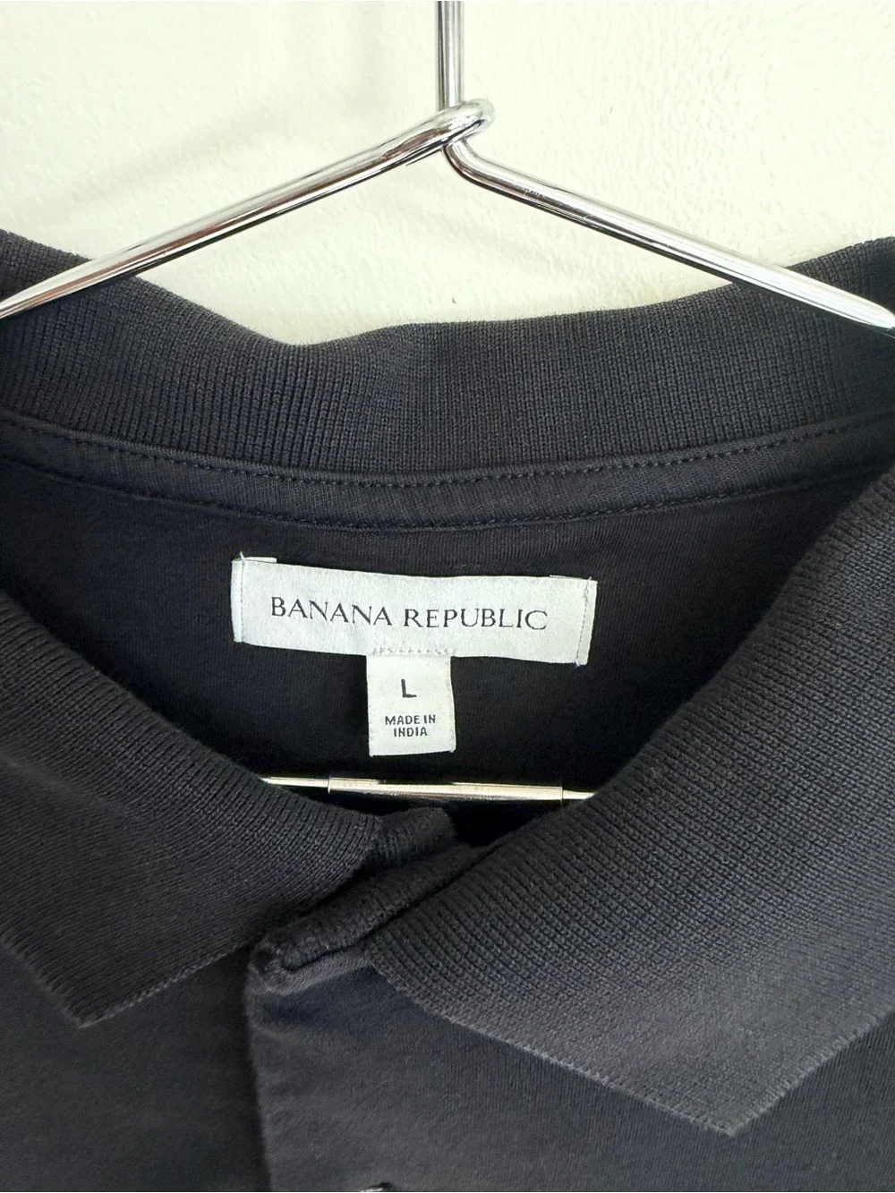 Banana Republic Men’s Black Polo Shirt - Classic Collared Tee